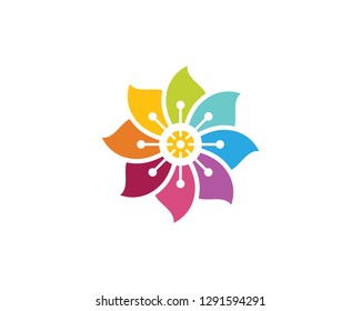 flower vector icon design template illustration
