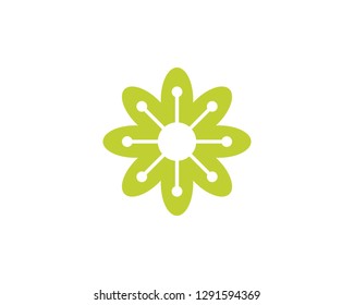 flower vector icon design template illustration