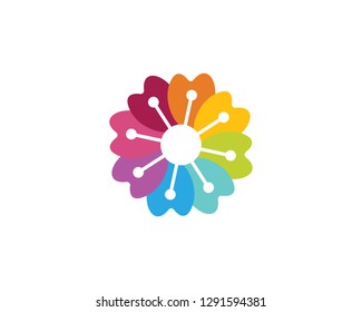 flower vector icon design template illustration