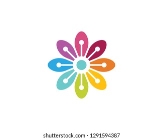 flower vector icon design template illustration