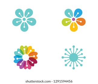 flower vector icon design template illustration