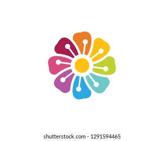 flower vector icon design template illustration