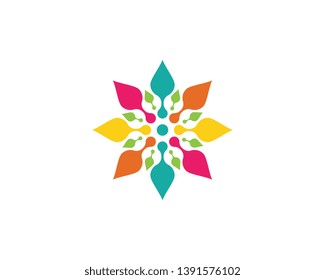 flower vector icon design template illustration
