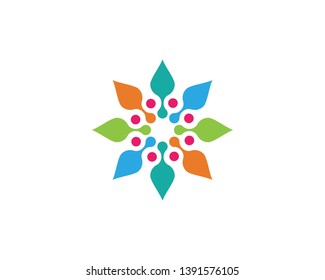 flower vector icon design template illustration