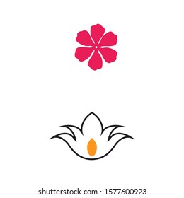flower vector icon design template illustration