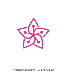 ilustración de diseño de icono de vector de flores
