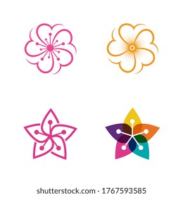 flower vector icon design template illustration