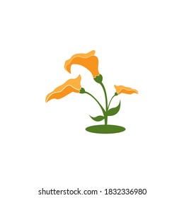 Flower vector icon design template illustration