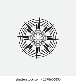 flower vector icon design template illustration
