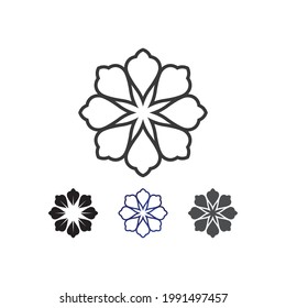 flower vector icon design template illustration
