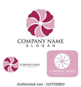 flower vector icon design template illustration