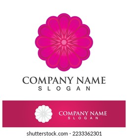 Flower vector icon design template illustration