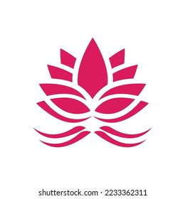 Ilustración de diseño de icono de vector de flor