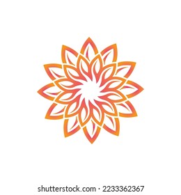 Flower vector icon design template illustration