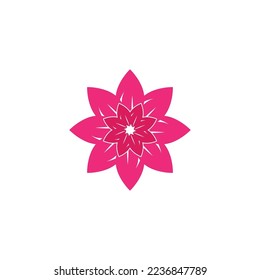 Designvorlage für Blumenvektorsymbol