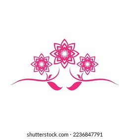 Flower vector icon design template illustration