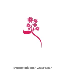 Flower vector icon design template illustration