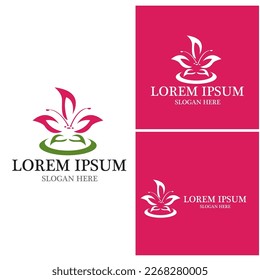 flower vector icon design template illustration