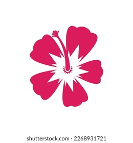 Ilustración de diseño de icono de vector de flor