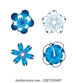 Flower vector icon design template illustration