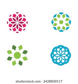 flower vector icon design template illustration