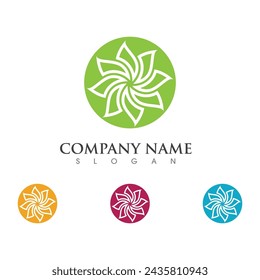 flower vector icon design template illustration