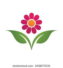 ilustración de plantilla de diseño de icono de vector de flor