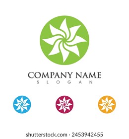 Blumenblume Vektorgrafik Symbol Design Vorlage Illustration