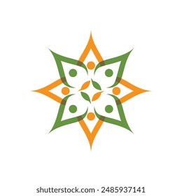 Ilustración de Plantilla de diseño de Vector de flores