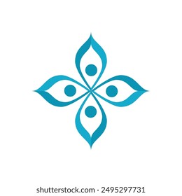 flower vector icon design template illustration