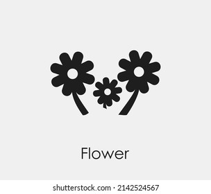 Flower vector icon. Editable stroke. Symbol in Line Art Style for Design, Presentation, Website or Apps Elements, Logo. Pixel vector graphics - Vector