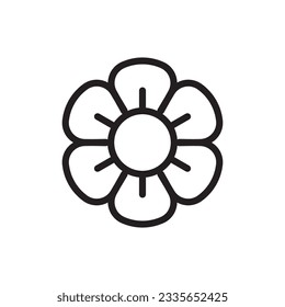 Flower vector icon. Flower flat sign design. Flower symbol pictogram. UX UI icon