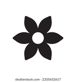 Icono de vector de flor. Diseño de letreros planos de flores. Pictograma con símbolo de flor. icono de interfaz de usuario de UX