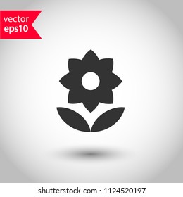 Flower vector icon. Floral icon. EPS 10 vector sign.