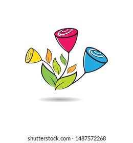 Flower vector icon illustration design