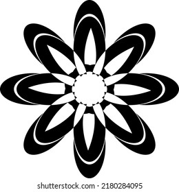 ilustración de icono del vector de flores en fondo blanco..eps
