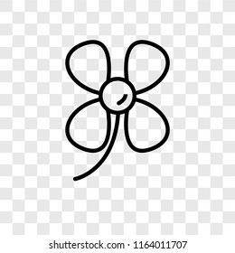 Flower vector icon isolated on transparent background, Flower logo concept