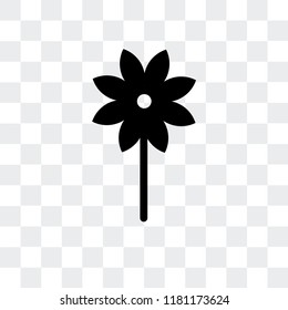 Flower vector icon isolated on transparent background, Flower logo concept