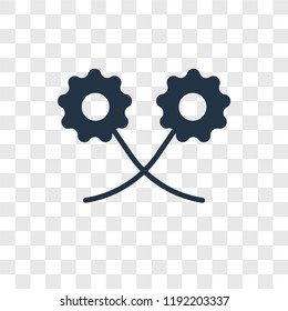 Flower vector icon isolated on transparent background, Flower transparency logo concept