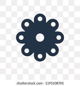 Flower vector icon isolated on transparent background, Flower transparency concept can be used web and mobile