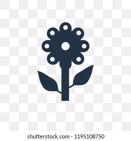 Flower vector icon isolated on transparent background, Flower transparency concept can be used web and mobile