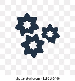 Flower vector icon isolated on transparent background, Flower transparency concept can be used web and mobile