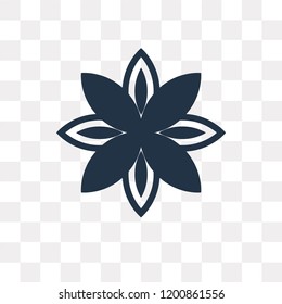 Flower vector icon isolated on transparent background, Flower transparency concept can be used web and mobile