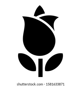 Flower vector icon isolated on white background