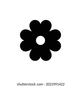 Icono vectorial de flor, aislado en fondo blanco