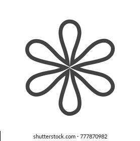 flower vector icon isolated on white background