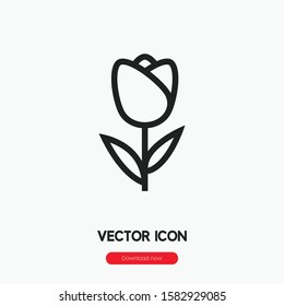 Flower vector icon. Flower vector. Linear style sign for mobile concept and web design. Flower symbol logo illustration. vector graphics - Vector.