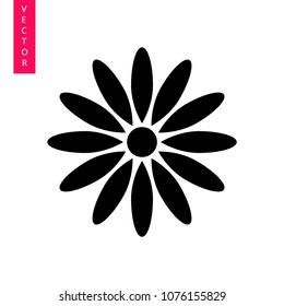 Flower vector icon, logo