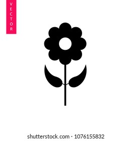 Flower vector icon, logo