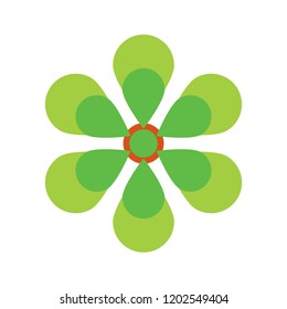 flower vector icon or logo, vector illustration isolated on white background